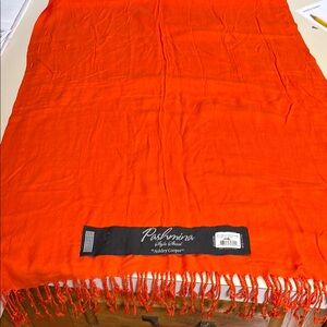 Pashmina Bright Tangerine Wrap